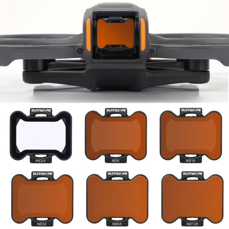 For DJI Avata 2 Sunnylife Camera Lens Filter, MCUV, ND8, ND16, ND32, ND64, ND128, 4 in 1 ND8/16/32/64, 5 in 1 ND8/16/32/64/128, 4 in 1 MCUV ND8/16/32, 6 in 1 MCUV ND8/16/32/64/128