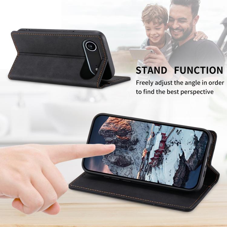 Business Solid Color Magnetic RFID Leather Phone Case, For iPhone Air, For iPhone 16 Pro Max, For iPhone 16 Pro, For iPhone 16 Plus