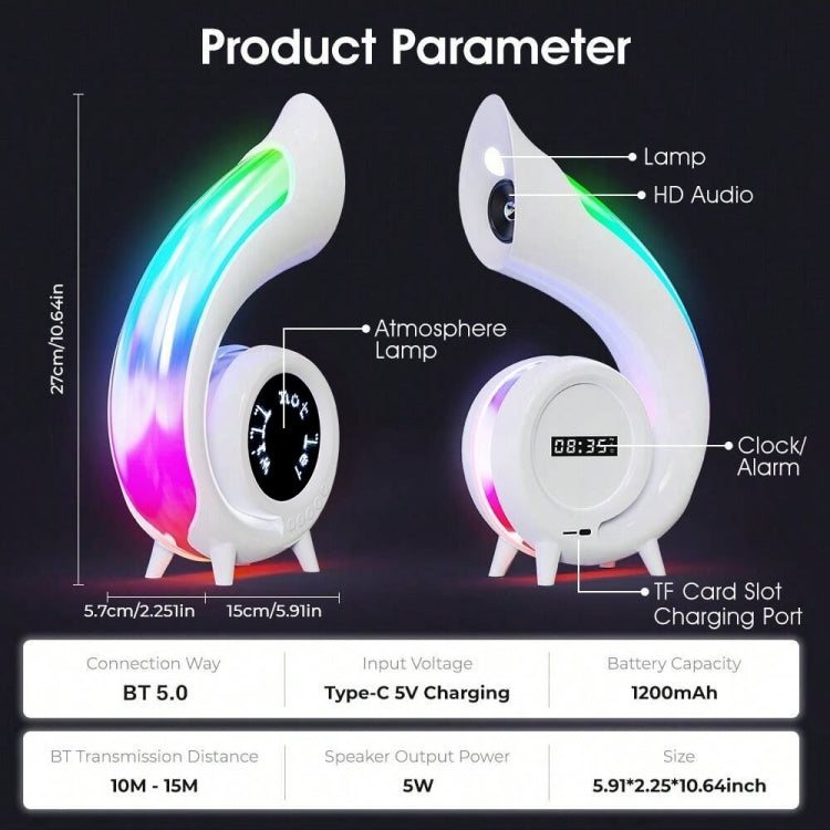 G69 Abyss Light RGB Colorful Desktop Bluetooth Speaker, G69