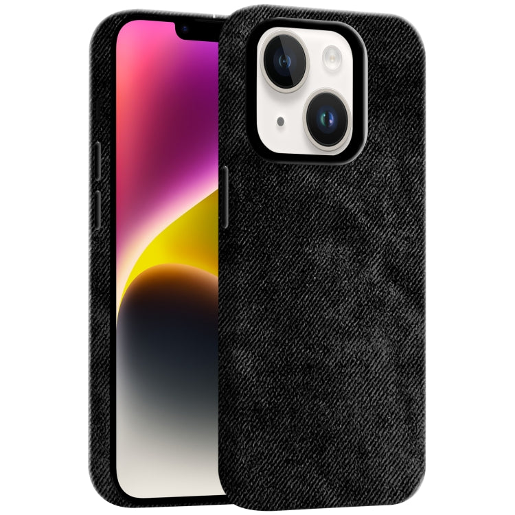 Skin Feel Denim Leather MagSafe Phone Case, For iPhone 15, For iPhone 14