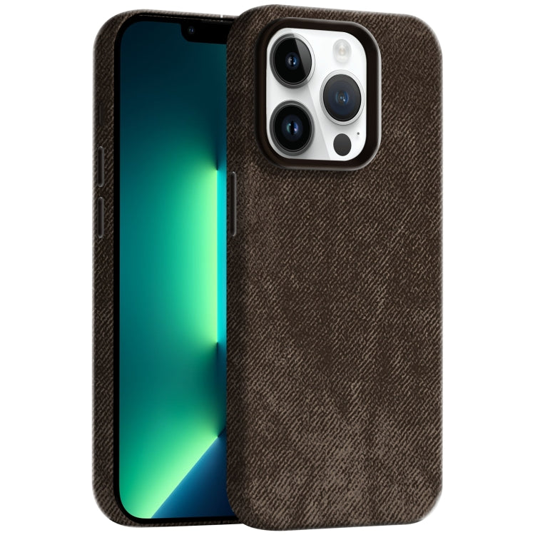 Skin Feel Denim Leather MagSafe Phone Case, For iPhone 13 Pro Max, For iPhone 13 Pro