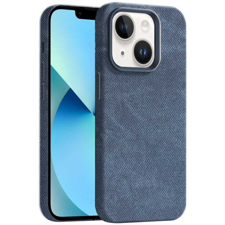 Skin Feel Denim Leather MagSafe Phone Case, For iPhone 13, For iPhone 12 Pro Max