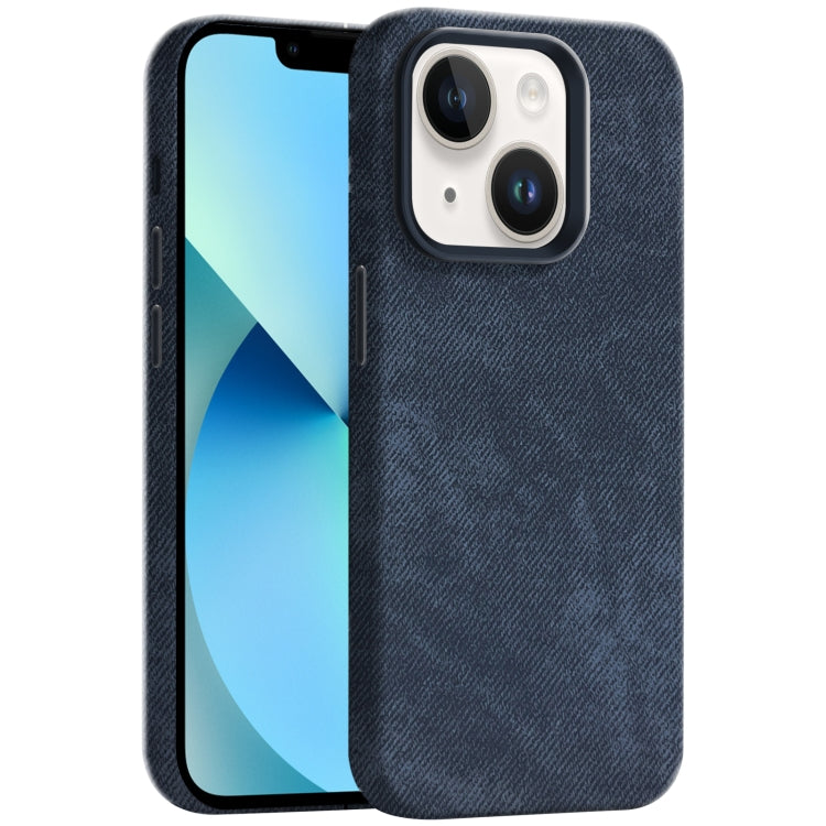 Skin Feel Denim Leather MagSafe Phone Case, For iPhone 13, For iPhone 12 Pro Max