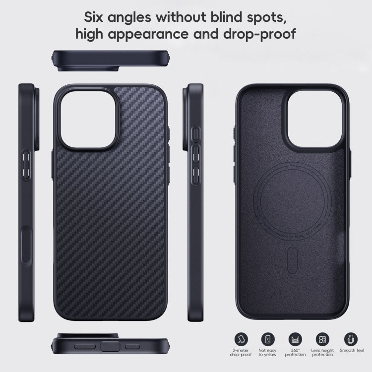 Carbon Fiber Kevlar MagSafe Magnetic Phone Case, For iPhone 16 Pro Max, For iPhone 16 Pro, For iPhone 16 Plus, For iPhone 16