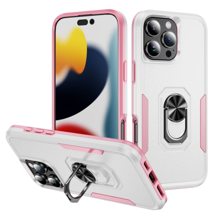 Pioneer Armor Heavy Duty PC + TPU Phone Case with Holder, For iPhone 16 Pro, For iPhone 16 Plus