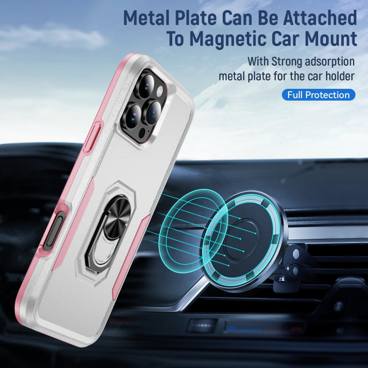 Pioneer Armor Heavy Duty PC + TPU Phone Case with Holder, For iPhone 16 Pro, For iPhone 16 Plus