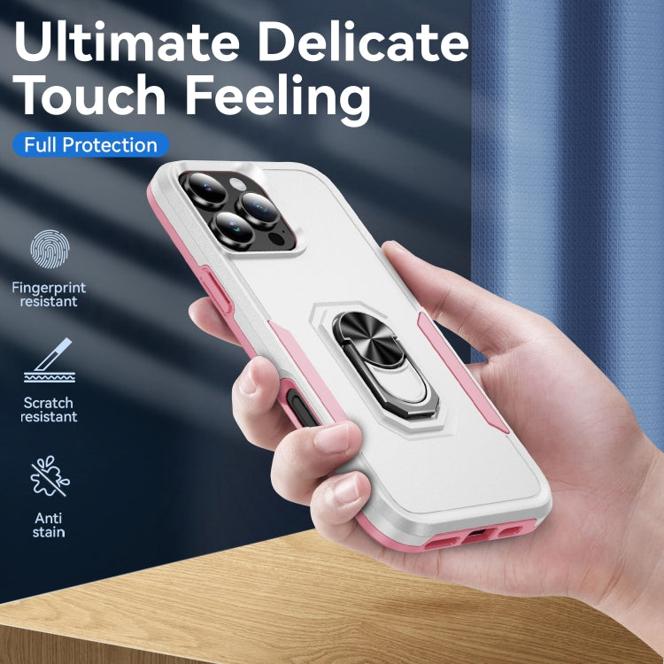 Pioneer Armor Heavy Duty PC + TPU Phone Case with Holder, For iPhone 16 Pro, For iPhone 16 Plus