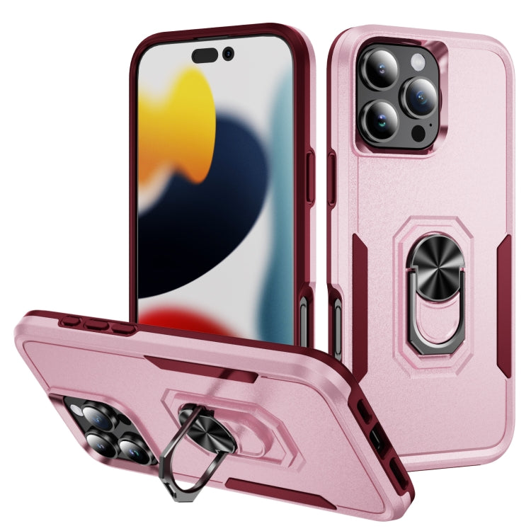 Pioneer Armor Heavy Duty PC + TPU Phone Case with Holder, For iPhone 16 Pro, For iPhone 16 Plus