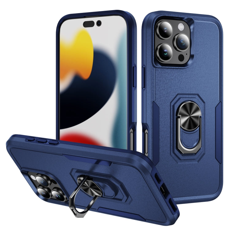 Pioneer Armor Heavy Duty PC + TPU Phone Case with Holder, For iPhone 16 Pro, For iPhone 16 Plus