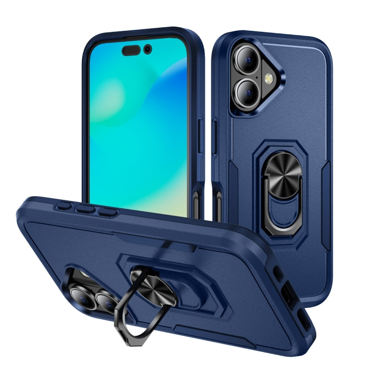 Pioneer Armor Heavy Duty PC + TPU Phone Case with Holder, For iPhone 16 Pro, For iPhone 16 Plus