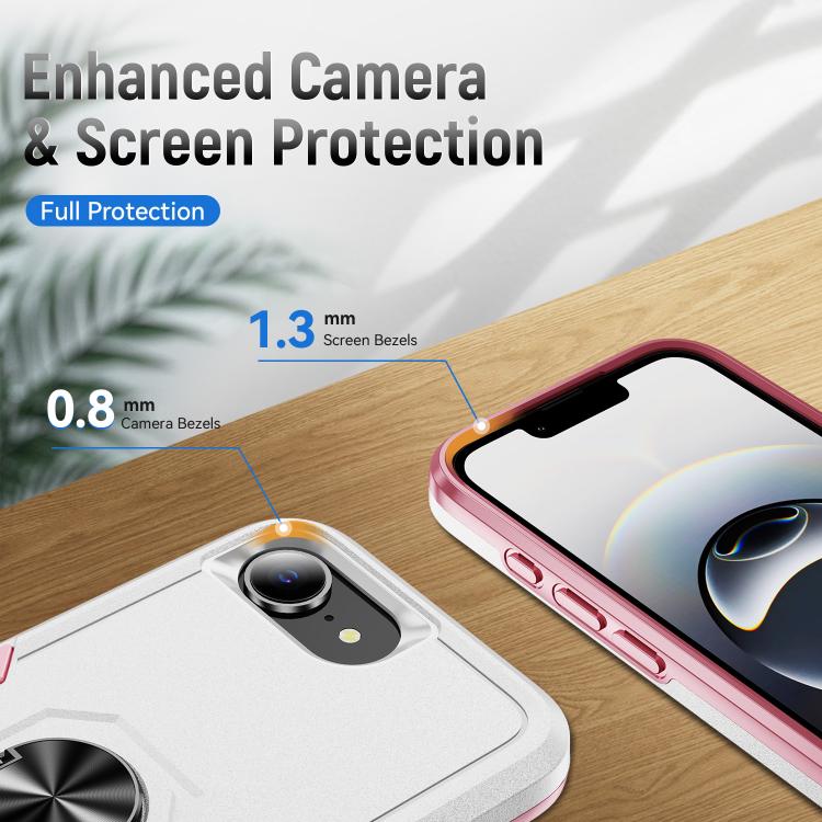 Pioneer Armor Heavy Duty PC + TPU Phone Case with Holder, For iPhone 16e, For iPhone 16 Pro Max