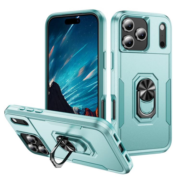 Pioneer Armor Heavy Duty PC + TPU Phone Case with Holder, For iPhone 17 Pro Max, For iPhone 17 Pro