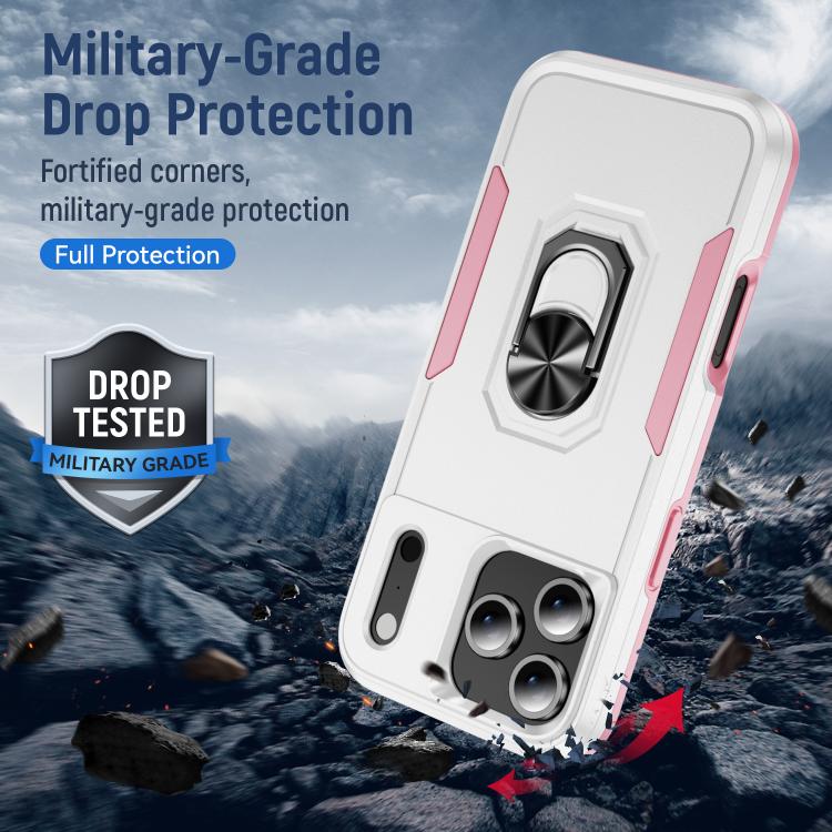 Pioneer Armor Heavy Duty PC + TPU Phone Case with Holder, For iPhone 16e, For iPhone 16 Pro Max