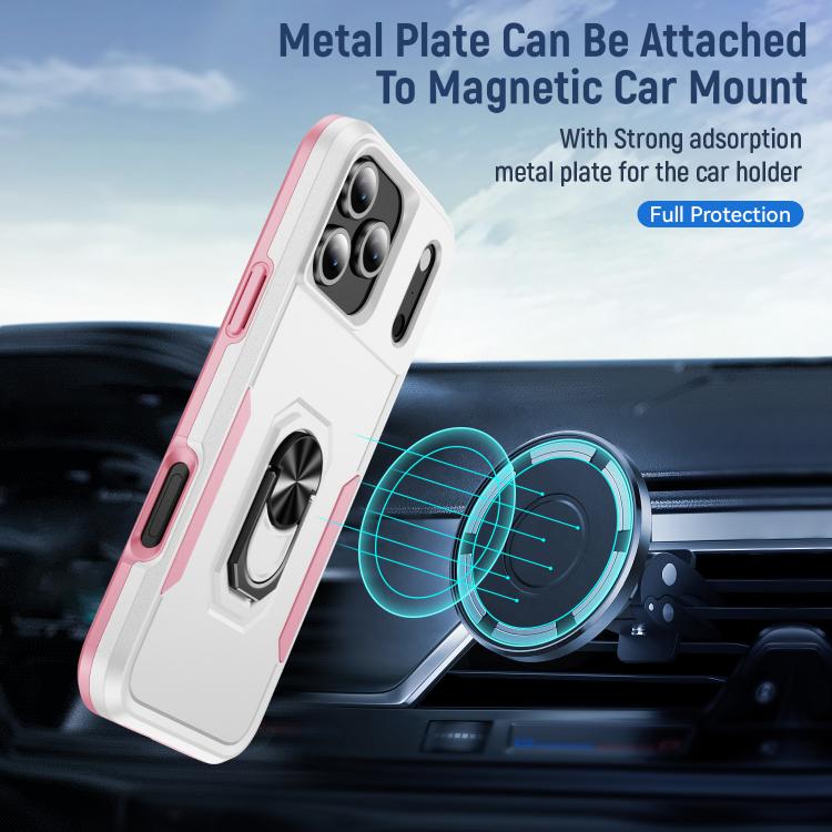 Pioneer Armor Heavy Duty PC + TPU Phone Case with Holder, For iPhone 16e, For iPhone 16 Pro Max