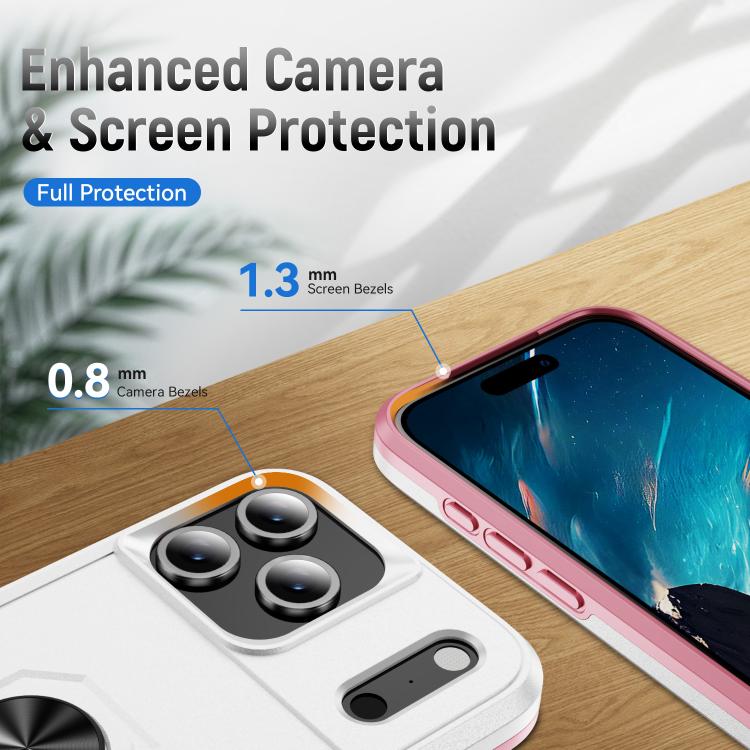 Pioneer Armor Heavy Duty PC + TPU Phone Case with Holder, For iPhone 16e, For iPhone 16 Pro Max