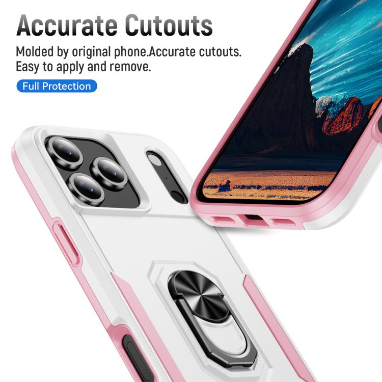 Pioneer Armor Heavy Duty PC + TPU Phone Case with Holder, For iPhone 16e, For iPhone 16 Pro Max