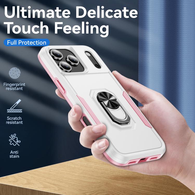 Pioneer Armor Heavy Duty PC + TPU Phone Case with Holder, For iPhone 16e, For iPhone 16 Pro Max