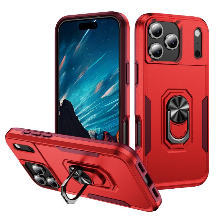 Pioneer Armor Heavy Duty PC + TPU Phone Case with Holder, For iPhone 17, For iPhone 17 Air