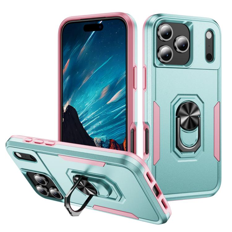 Pioneer Armor Heavy Duty PC + TPU Phone Case with Holder, For iPhone 17 Pro Max, For iPhone 17 Pro