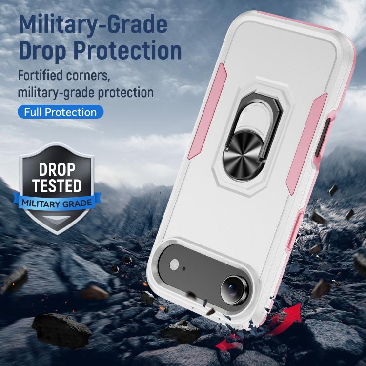 Pioneer Armor Heavy Duty PC + TPU Phone Case with Holder, For iPhone 16 Pro, For iPhone 16 Plus