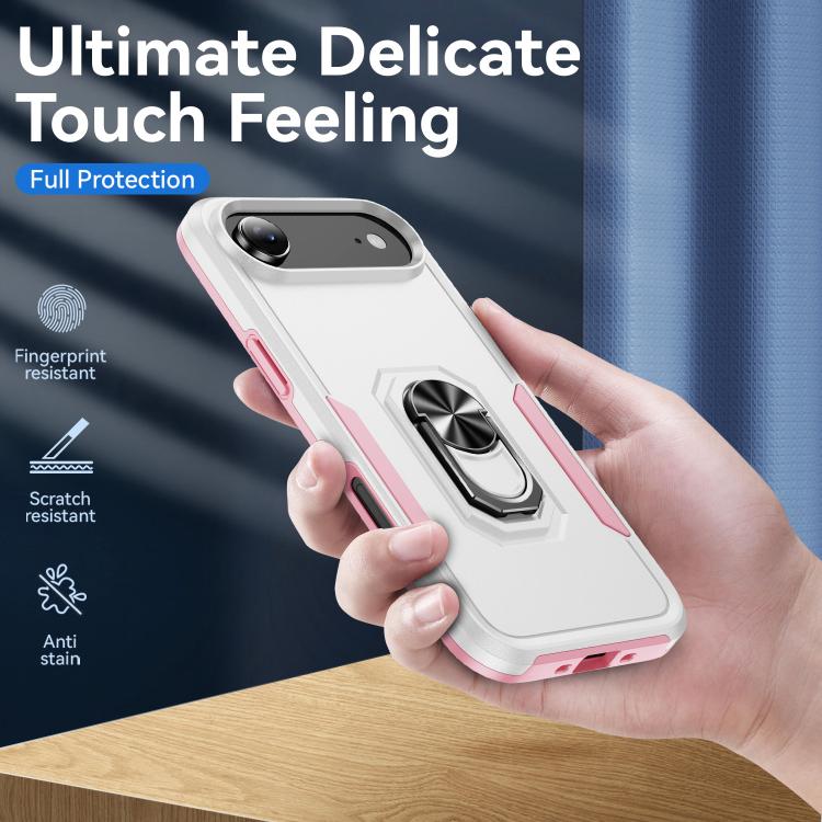 Pioneer Armor Heavy Duty PC + TPU Phone Case with Holder, For iPhone 16 Pro, For iPhone 16 Plus