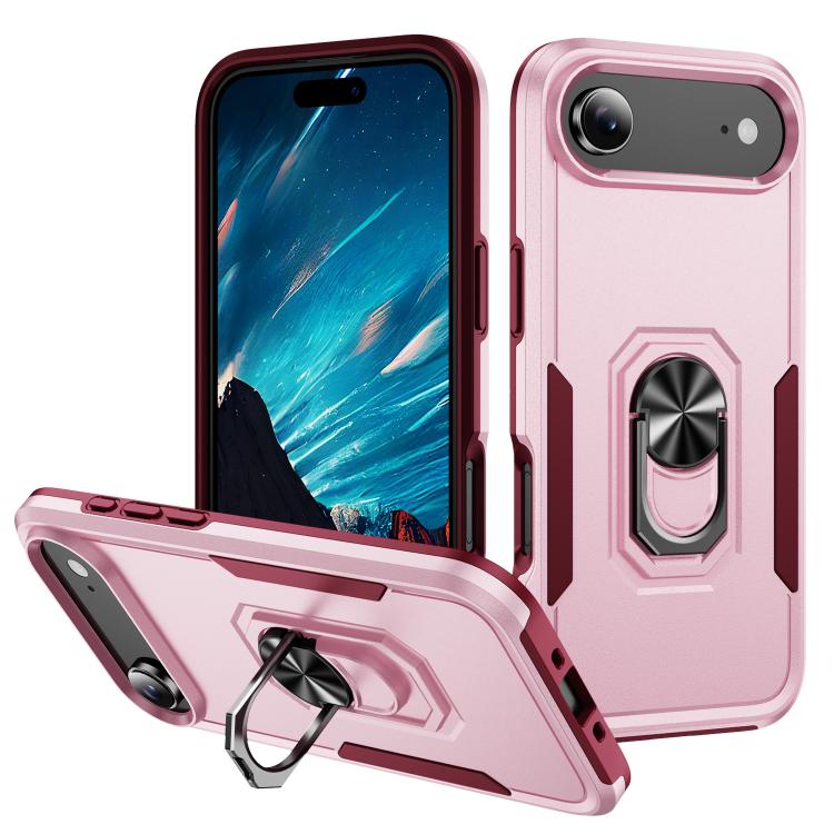 Pioneer Armor Heavy Duty PC + TPU Phone Case with Holder, For iPhone 16e, For iPhone 16 Pro Max