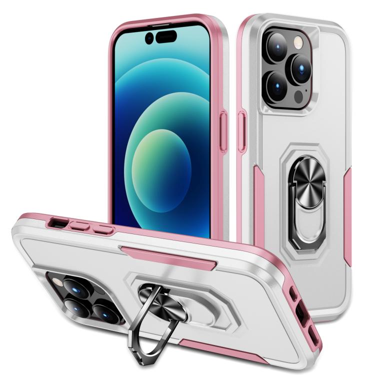 Pioneer Armor Heavy Duty PC + TPU Phone Case with Holder, For iPhone 15 Pro, For iPhone 15 Plus