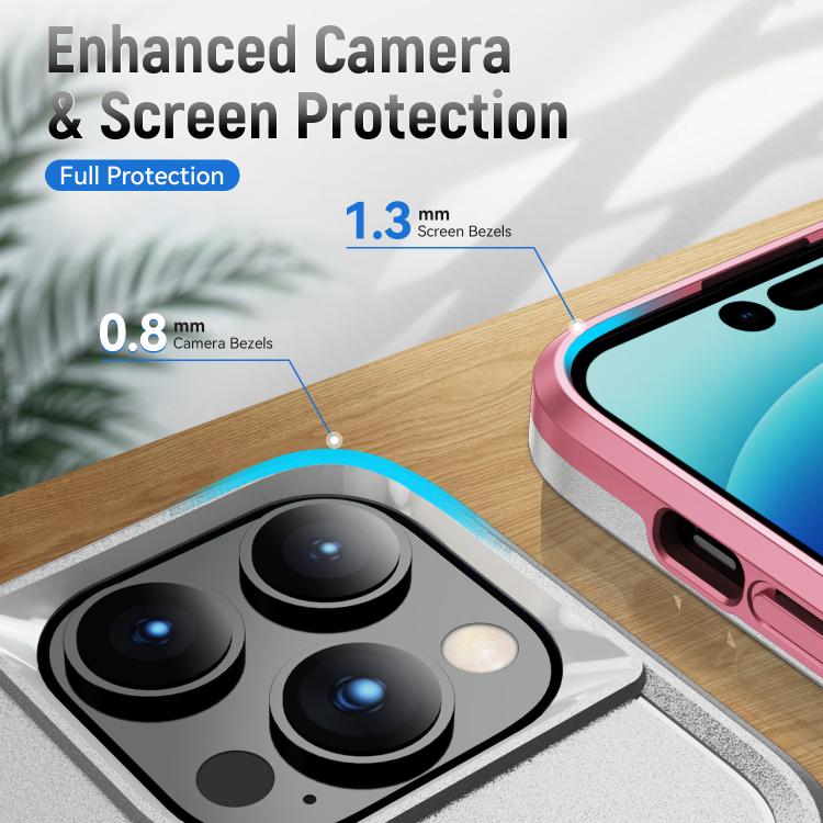 Pioneer Armor Heavy Duty PC + TPU Phone Case with Holder, For iPhone 15 Pro, For iPhone 15 Plus