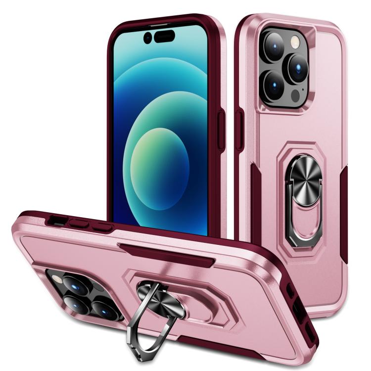 Pioneer Armor Heavy Duty PC + TPU Phone Case with Holder, For iPhone 15 Pro, For iPhone 15 Plus