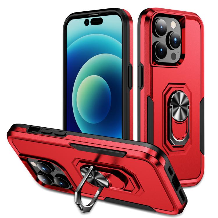 Pioneer Armor Heavy Duty PC + TPU Phone Case with Holder, For iPhone 15 Pro, For iPhone 15 Plus