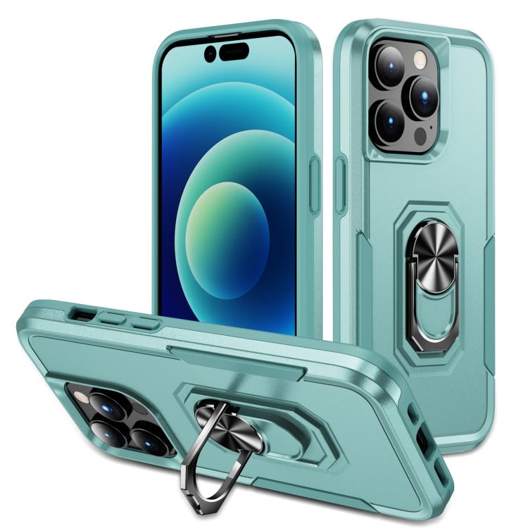Pioneer Armor Heavy Duty PC + TPU Phone Case with Holder, For iPhone 15 Pro, For iPhone 15 Plus