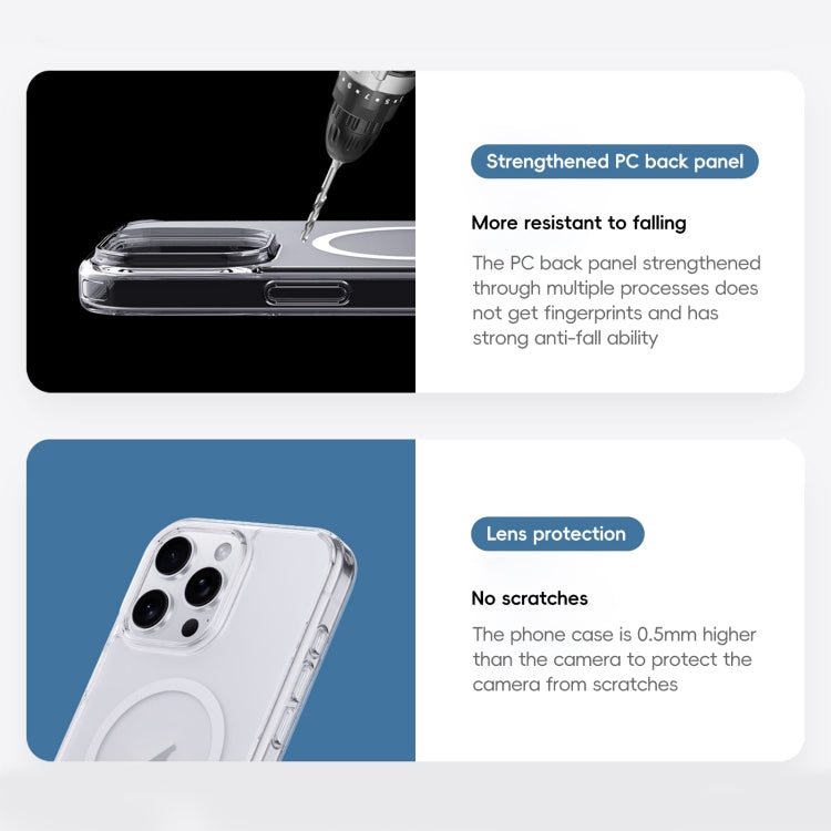 Crystal Clear Frosted MagSafe Magnetic Phone Case, For iPhone 16 Pro Max, For iPhone 16 Pro, For iPhone 16 Plus, For iPhone 16