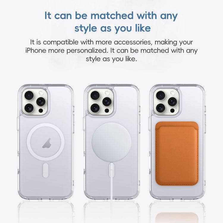 Crystal Clear Frosted MagSafe Magnetic Phone Case, For iPhone 16 Pro Max, For iPhone 16 Pro, For iPhone 16 Plus, For iPhone 16
