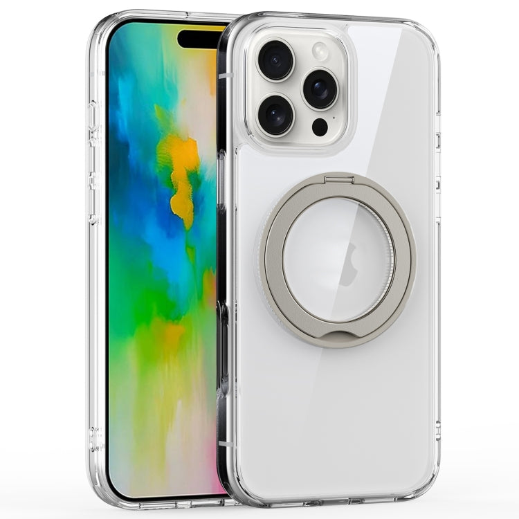 Crystal Clear MagSafe Magnetic Holder Phone Case, For iPhone 16 Pro, For iPhone 16 Plus, For iPhone 16