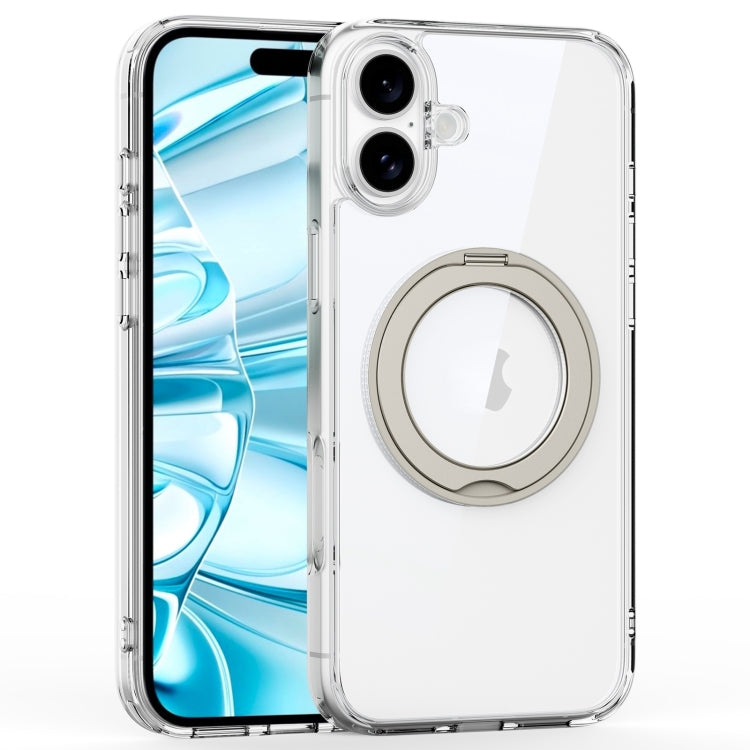 Crystal Clear MagSafe Magnetic Holder Phone Case, For iPhone 16 Pro, For iPhone 16 Plus, For iPhone 16