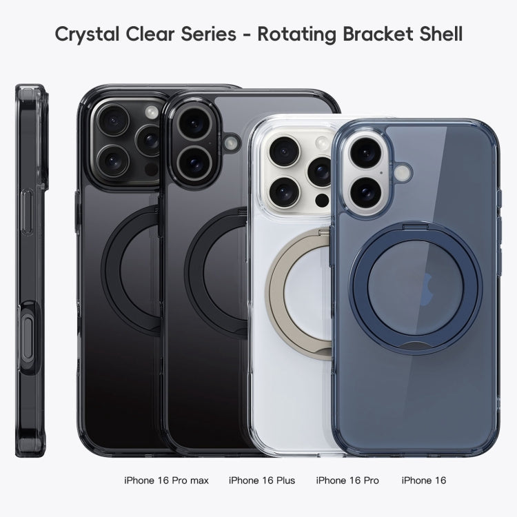 Crystal Clear MagSafe Magnetic Holder Phone Case, For iPhone 16 Pro, For iPhone 16 Plus, For iPhone 16