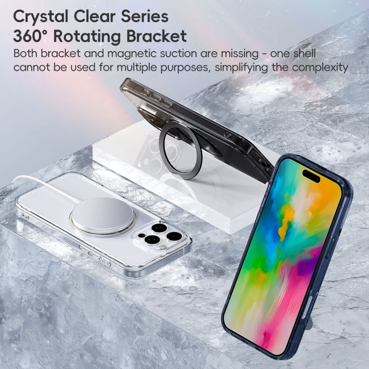 Crystal Clear MagSafe Magnetic Holder Phone Case, For iPhone 16 Pro, For iPhone 16 Plus, For iPhone 16