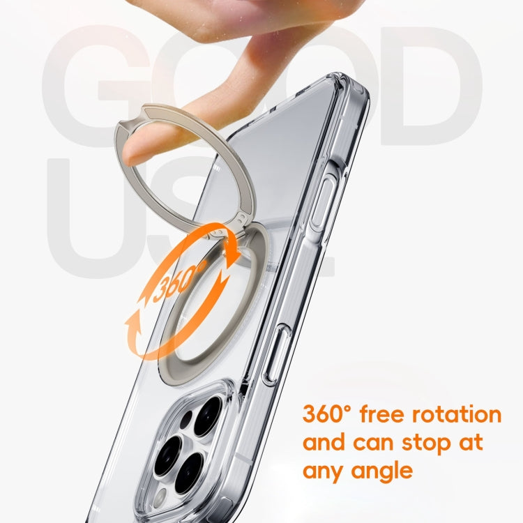 Crystal Clear MagSafe Magnetic Holder Phone Case, For iPhone 16 Pro, For iPhone 16 Plus, For iPhone 16