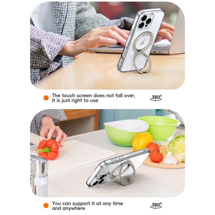Crystal Clear MagSafe Magnetic Holder Phone Case, For iPhone 16 Pro, For iPhone 16 Plus, For iPhone 16