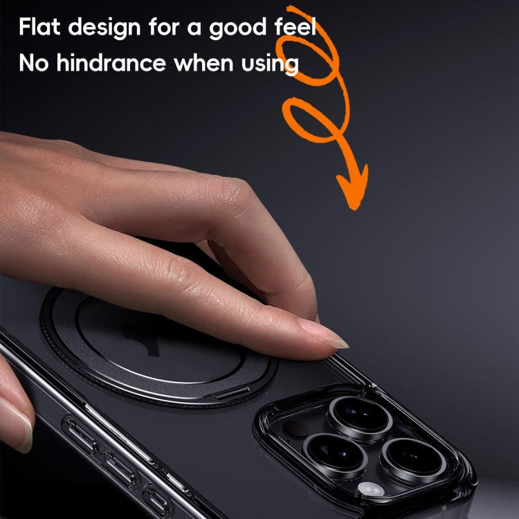 Crystal Clear MagSafe Magnetic Holder Phone Case, For iPhone 16 Pro, For iPhone 16 Plus, For iPhone 16