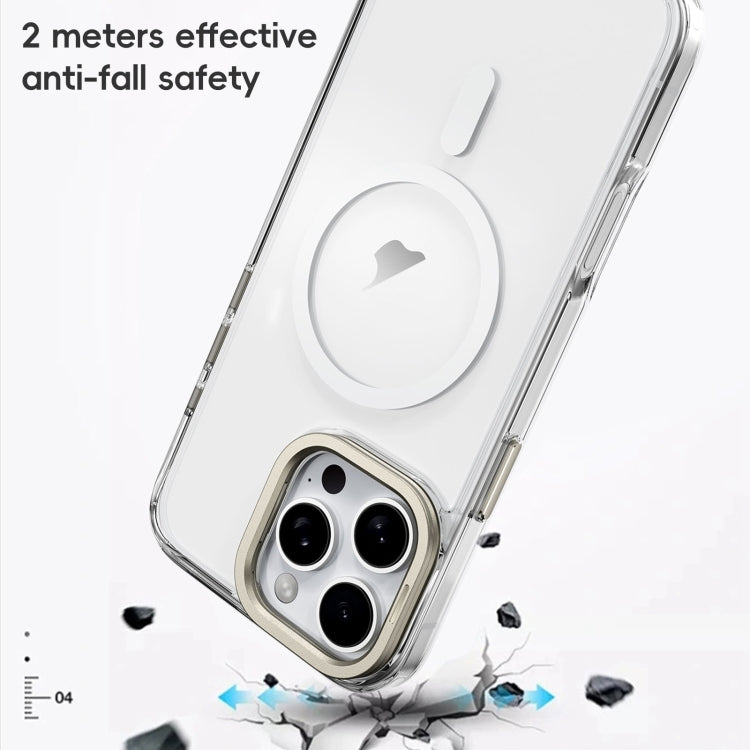 Frosted Crystal Clear Lens Holder MagSafe Magnetic Phone Case, For iPhone 16 Pro Max, For iPhone 16 Pro, For iPhone 16 Plus, For iPhone 16