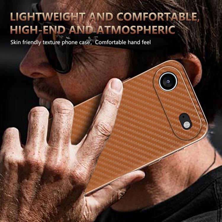 AZNS Electroplated Edge Carbon Fiber Texture Phone Case, For iPhone Air, For iPhone 16 Pro Max, For iPhone 16 Pro, For iPhone 16 Plus, For iPhone 16, For iPhone 15 Pro Max