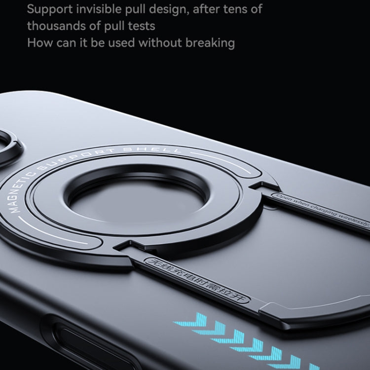 Matte Magsafe Magnetic Phone Case with Trolley Holder, For iPhone 16 Pro Max, For iPhone 16 Pro, For iPhone 16