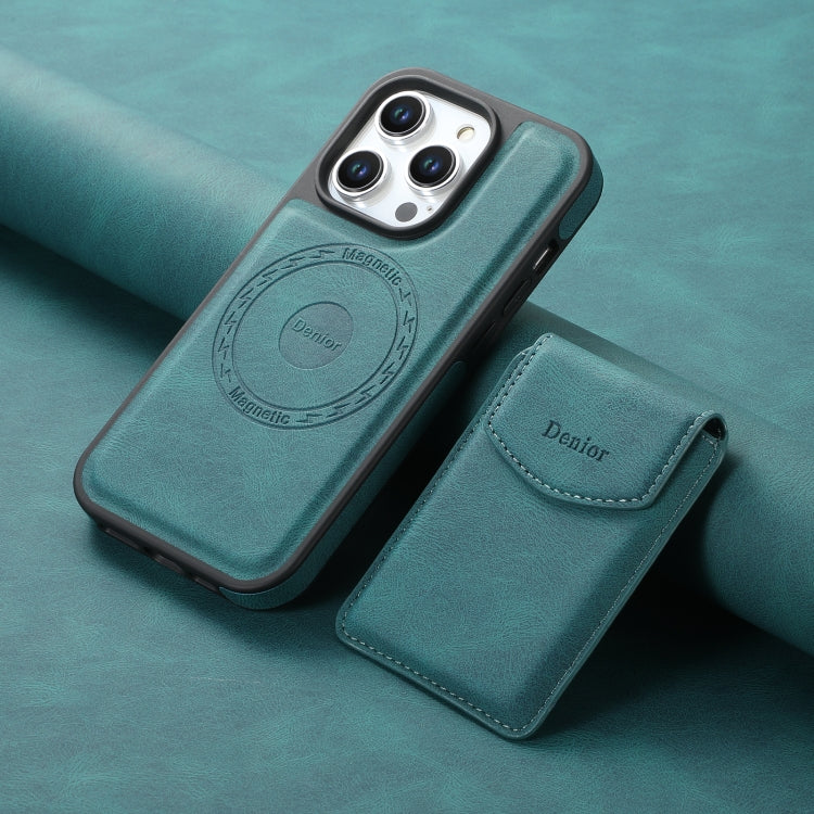 Denior D19 Skin Feel MagSafe Detachable Card Slot Phone Case, For iPhone 16 Pro Max, For iPhone 16 Pro, For iPhone 16 Plus, For iPhone 16, For iPhone 15 Pro Max, For iPhone 15 Pro, For iPhone 15 Plus / 14 Plus, For iPhone 15