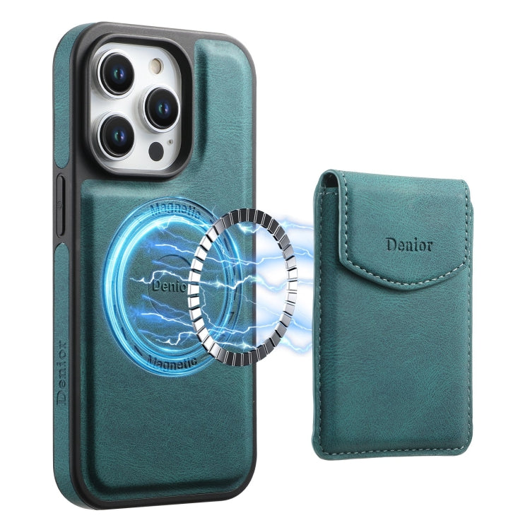 Denior D19 Skin Feel MagSafe Detachable Card Slot Phone Case, For iPhone 16 Pro Max, For iPhone 16 Pro, For iPhone 16 Plus, For iPhone 16, For iPhone 15 Pro Max, For iPhone 15 Pro, For iPhone 15 Plus / 14 Plus, For iPhone 15