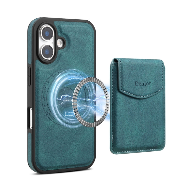 Denior D19 Skin Feel MagSafe Detachable Card Slot Phone Case, For iPhone 16 Pro Max, For iPhone 16 Pro, For iPhone 16 Plus, For iPhone 16, For iPhone 15 Pro Max, For iPhone 15 Pro, For iPhone 15 Plus / 14 Plus, For iPhone 15