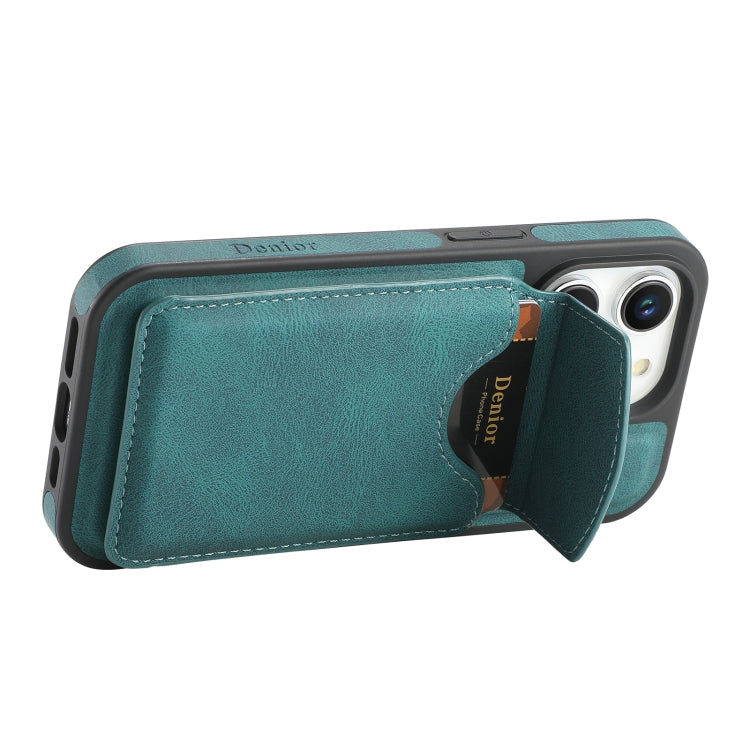 Denior D19 Skin Feel MagSafe Detachable Card Slot Phone Case, For iPhone 14 / 13, For iPhone 14 Pro, For iPhone 14 Pro Max, For iPhone 13 Pro Max, For iPhone 13 Pro, For iPhone 12 / 12 Pro, For iPhone 12 Pro Max