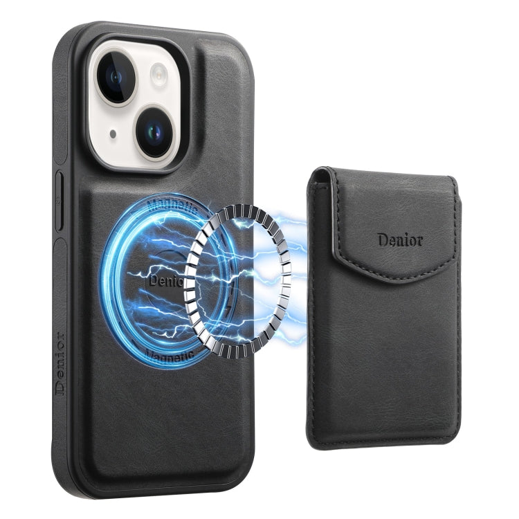Denior D19 Skin Feel MagSafe Detachable Card Slot Phone Case, For iPhone 14 / 13, For iPhone 14 Pro, For iPhone 14 Pro Max, For iPhone 13 Pro Max, For iPhone 13 Pro, For iPhone 12 / 12 Pro, For iPhone 12 Pro Max
