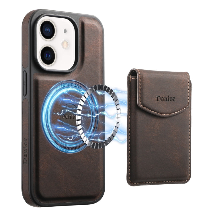 Denior D19 Skin Feel MagSafe Detachable Card Slot Phone Case, For iPhone 14 / 13, For iPhone 14 Pro, For iPhone 14 Pro Max, For iPhone 13 Pro Max, For iPhone 13 Pro, For iPhone 12 / 12 Pro, For iPhone 12 Pro Max