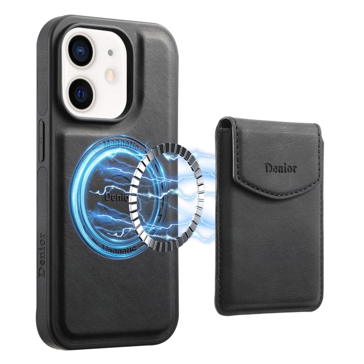 Denior D19 Skin Feel MagSafe Detachable Card Slot Phone Case, For iPhone 14 / 13, For iPhone 14 Pro, For iPhone 14 Pro Max, For iPhone 13 Pro Max, For iPhone 13 Pro, For iPhone 12 / 12 Pro, For iPhone 12 Pro Max